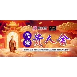 代烧贵人金 Burn On Behalf Of Benefactor Joss Paper 代烧贵人金 Burn On Behalf Of Benefactor Joss Paper