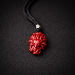 帝王砂九尾狐吊坠 CINNABAR FOX SPIRIT PENDANT 