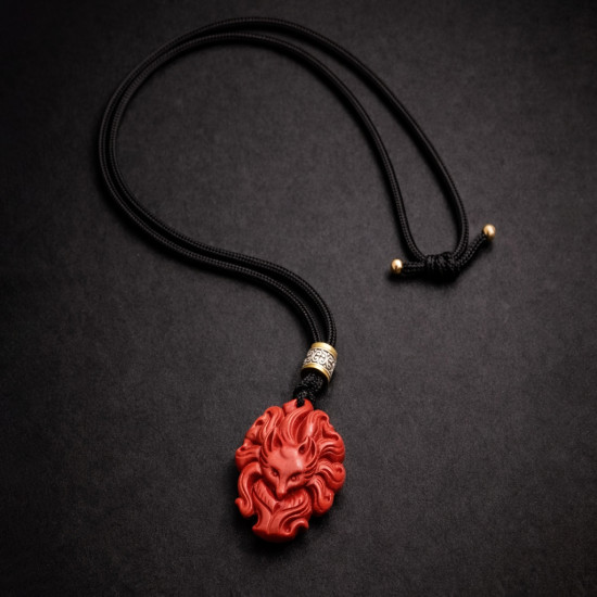 帝王砂九尾狐吊坠 CINNABAR FOX SPIRIT PENDANT 帝王砂九尾狐吊坠 CINNABAR FOX SPIRIT PENDANT