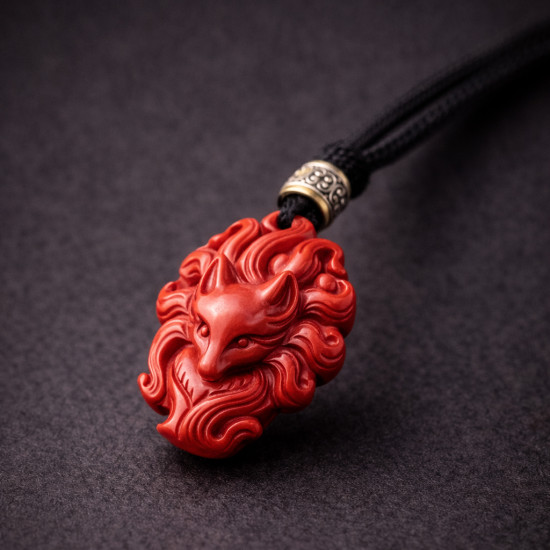 帝王砂九尾狐吊坠 CINNABAR FOX SPIRIT PENDANT 帝王砂九尾狐吊坠 CINNABAR FOX SPIRIT PENDANT
