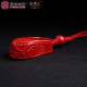 帝王砂贵人鞋  PENDANT OF CHINESE ANCIENT COINS AND SHOES IN CINNABAR