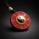 紫金砂八卦平安吊坠 CINNABAR PEACE PENDANT 紫金砂八卦平安吊坠 CINNABAR PEACE PENDANT