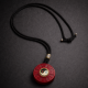 紫金砂八卦平安吊坠 CINNABAR PEACE PENDANT 紫金砂八卦平安吊坠 CINNABAR PEACE PENDANT