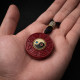 紫金砂八卦平安吊坠 CINNABAR PEACE PENDANT 紫金砂八卦平安吊坠 CINNABAR PEACE PENDANT