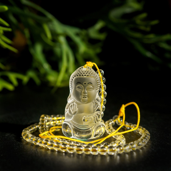 白水晶佛祖珠链 白水晶佛祖珠链