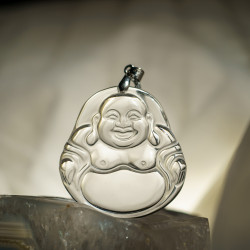 白水晶笑佛吊坠 Clear Quartz Laughing Buddha Pendant 白水晶笑佛吊坠 Clear Quartz Laughing Buddha Pendant