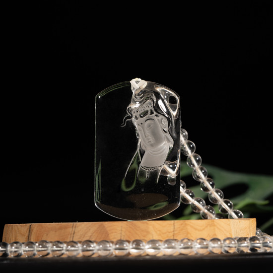 白水晶观音像吊坠 Clear Quartz Guan Yin Pendant 白水晶观音像吊坠 Clear Quartz Guan Yin Pendant