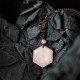粉水晶大卫星吊坠 Rose Quartz Star of David Pendant 粉水晶大卫星吊坠 Rose Quartz Star of David Pendant