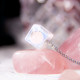 蓝月光方块吊坠 Blue Moonstone Pendant 蓝月光方块吊坠 Blue Moonstone Pendant