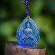 蓝琉璃药师佛吊坠 Blue Glazed Medicine Buddha Pendant 蓝琉璃药师佛吊坠 Blue Glazed Medicine Buddha Pendant