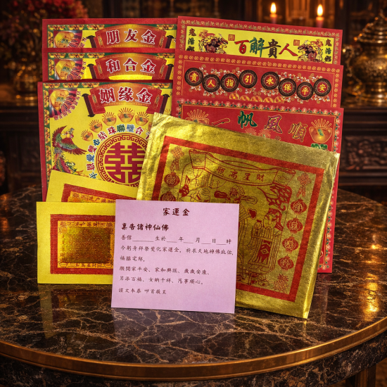 家运金(5包) Family Prosperity Joss Paper(5packet) 家运金(5包) Family Prosperity Joss Paper(5packet)