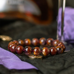 极品极光紫钛 Auralite Rutilated Amethyst Bracelet