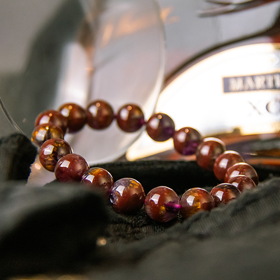 极品极光紫钛 Auralite Rutilated Amethyst Bracelet 极品极光紫钛 Auralite Rutilated Amethyst Bracelet