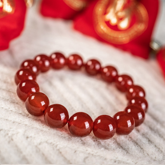 红玛瑙手链 Red Agate Bracelet 红玛瑙手链 Red Agate Bracelet