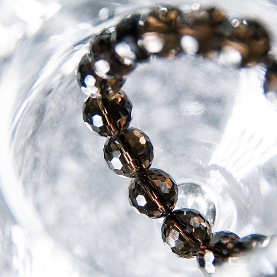 茶水晶手链 ( 切面128 ) Smoky Quartz Bracelet ( Cut 128 Facets ) 茶水晶手链 ( 切面128 ) Smoky Quartz Bracelet ( Cut 128 Facets )