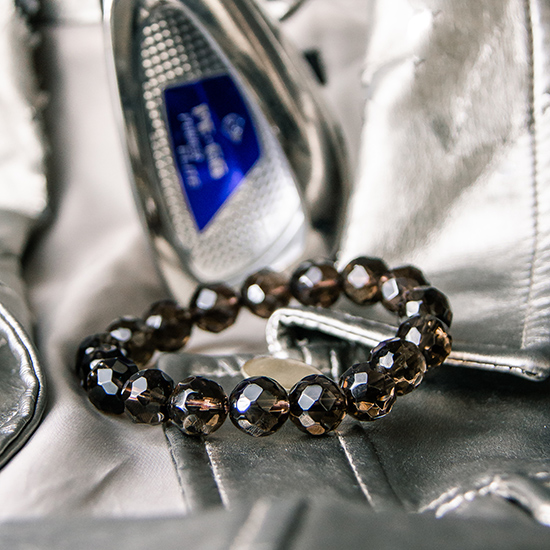茶水晶手链 ( 切面64 ) Smoky Quartz Bracelet ( Cut 64 Facets ) 茶水晶手链 ( 切面64 ) Smoky Quartz Bracelet ( Cut 64 Facets )