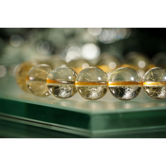 金发晶手链 Rutilated Quartz Bracelet 金发晶手链 Rutilated Quartz Bracelet