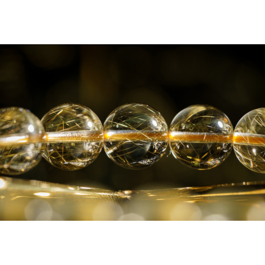 金发晶手链 Rutilated Quartz Bracelet 金发晶手链 Rutilated Quartz Bracelet