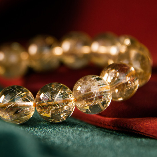 钛金手链 Golden Rutilated Quartz Bracelet 钛金手链 Golden Rutilated Quartz Bracelet
