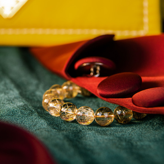 钛金手链 Golden Rutilated Quartz Bracelet 钛金手链 Golden Rutilated Quartz Bracelet