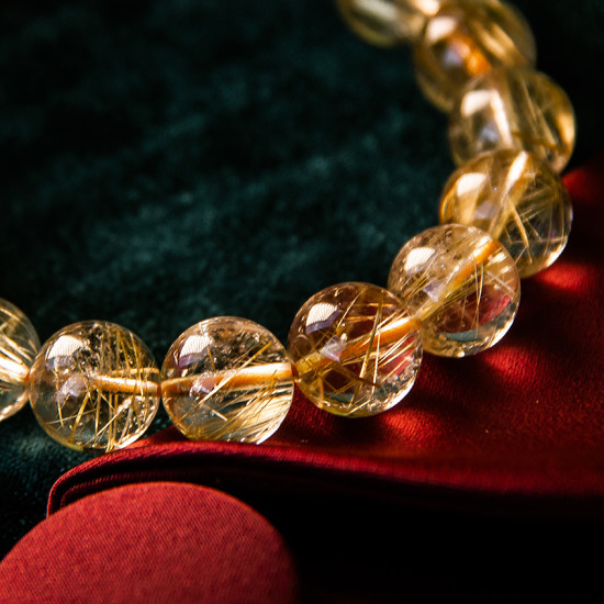 钛金手链 Golden Rutilated Quartz Bracelet 钛金手链 Golden Rutilated Quartz Bracelet