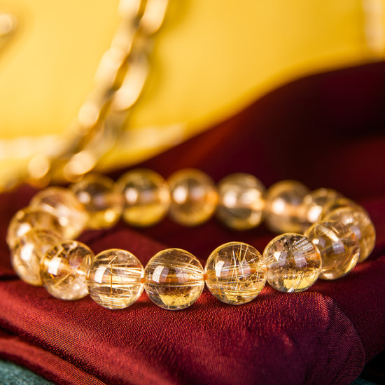 钛金手链 Golden Rutilated Quartz Bracelet 钛金手链 Golden Rutilated Quartz Bracelet