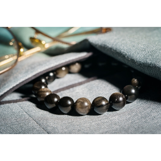 银曜石手链 Silver Obsidian Bracelet 银曜石手链 Silver Obsidian Bracelet