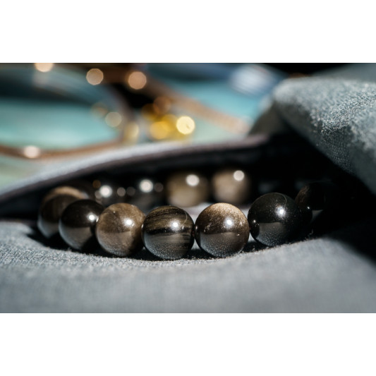 银曜石手链 Silver Obsidian Bracelet 银曜石手链 Silver Obsidian Bracelet