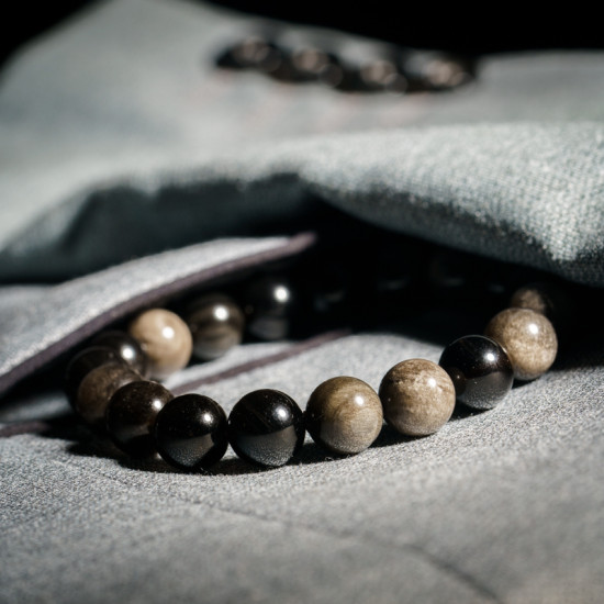 银曜石手链 Silver Obsidian Bracelet 银曜石手链 Silver Obsidian Bracelet