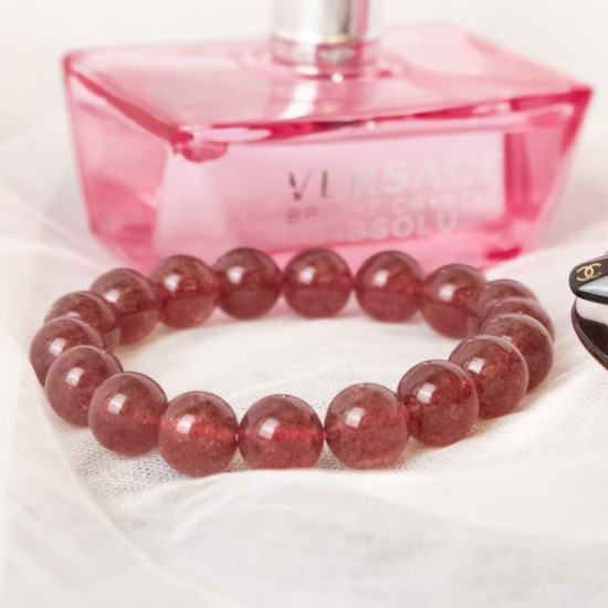 高等草莓晶手链 High Grade Strawberry Quartz Bracelet 高等草莓晶手链 High Grade Strawberry Quartz Bracelet