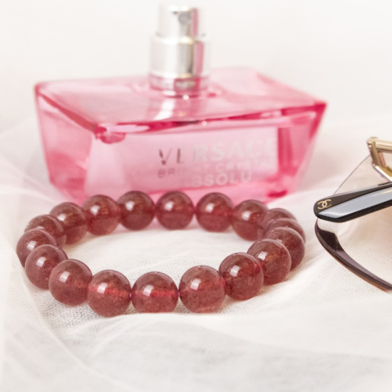 高等草莓晶手链 High Grade Strawberry Quartz Bracelet 高等草莓晶手链 High Grade Strawberry Quartz Bracelet