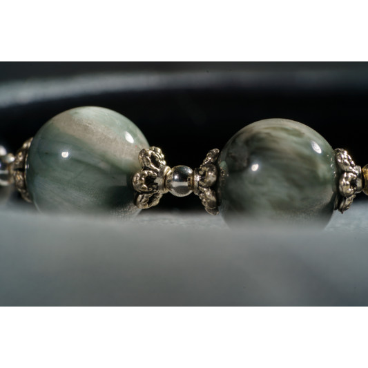 黑曜石+鹰眼石手链 Mix Crystal Bracelet (Obsidian + Hawk's eye)