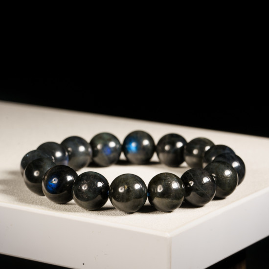 黑蓝月光手链 Black Moonstone Bracelet 黑蓝月光手链 Black Moonstone Bracelet
