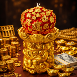 招财进宝酥油烛 WEALTH CANDLE 招财进宝酥油烛 WEALTH CANDLE