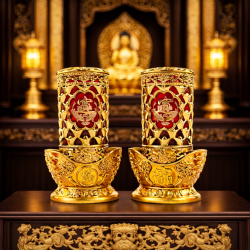 福海招财进宝对烛 FORTUNE CANDLE SET