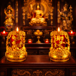 福海日进斗金对烛 WEALTH CANDLE SET