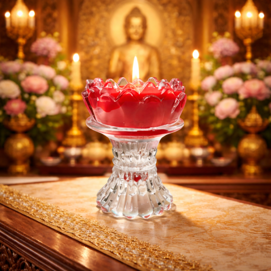 莲花开运酥油烛*红 PROSPEROUS LOTUS CANDLE *RED 莲花开运酥油烛*红 PROSPEROUS LOTUS CANDLE *RED