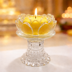 莲花开运酥油烛*黄  PROSPEROUS LOTUS CANDLE *YELLOW