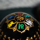 黑曜石心经球 Obsidian Crystal Ball with Heart Sutra 8cm