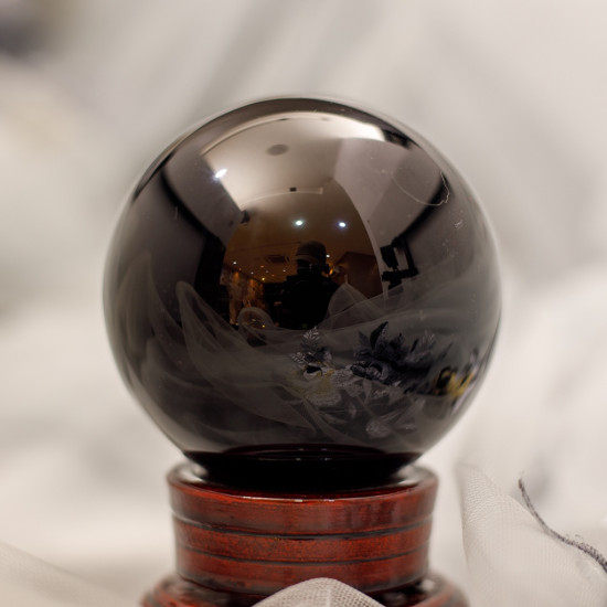 黑曜石水晶球 Obsidian Ball 11cm 黑曜石水晶球 Obsidian Ball 11cm