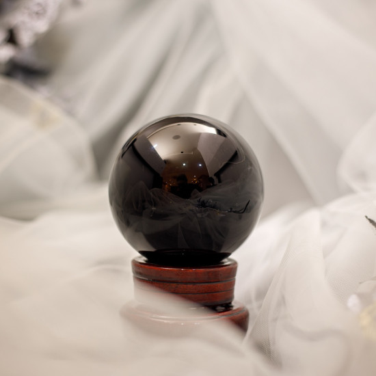 黑曜石水晶球 Obsidian Ball 6cm 黑曜石水晶球 Obsidian Ball 6cm