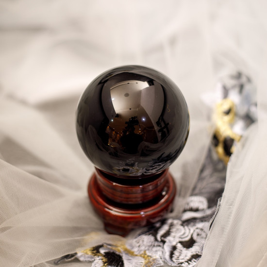 黑曜石水晶球 Obsidian Ball 6cm 黑曜石水晶球 Obsidian Ball 6cm