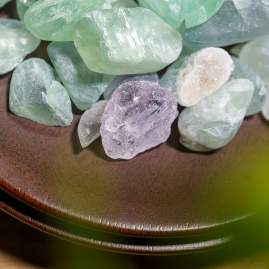 消磁碎水晶:萤石 Tumbled Fluorite 消磁碎水晶:萤石 Tumbled Fluorite