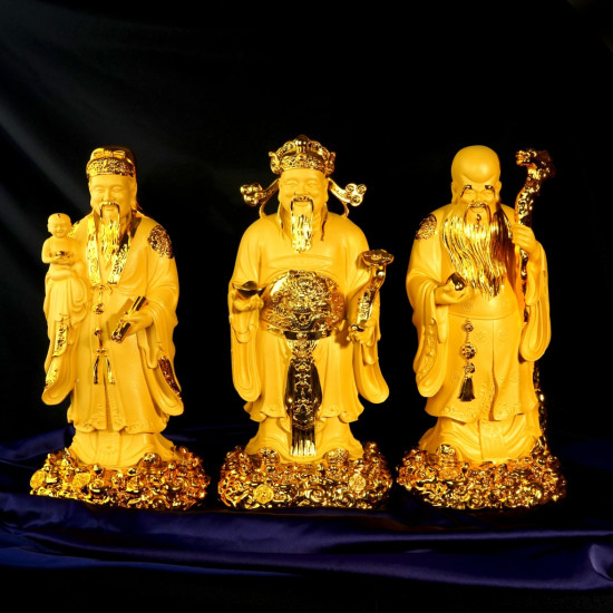 三星聚财 / 金沙福禄寿 Fortune / Golden Sanded Three Auspicious Lucky Star Gods 三星聚财 / 金沙福禄寿 Fortune / Golden Sanded Three Auspicious Lucky Star Gods