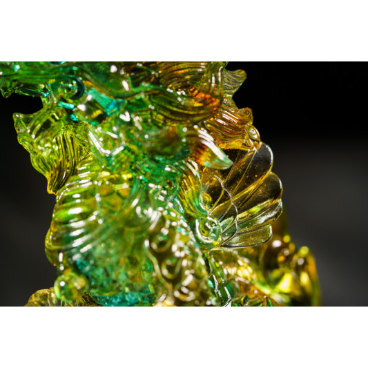古法琉璃麒麟 (绿色) Ancient Glazed Glass Kirin (Green)