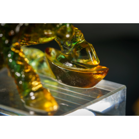 古法琉璃麒麟 (绿色) Ancient Glazed Glass Kirin (Green)