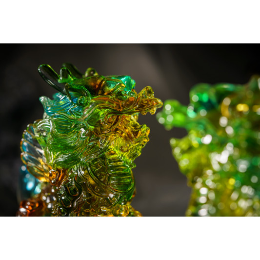 古法琉璃麒麟 (绿色) Ancient Glazed Glass Kirin (Green)