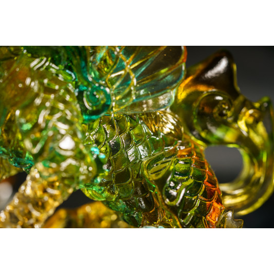 古法琉璃麒麟 (绿色) Ancient Glazed Glass Kirin (Green)