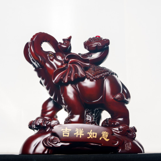 大象 - 平安吉祥如意象 Elephant of Auspicious, Wishful and Safeness (Shine Wooden Material) 大象 - 平安吉祥如意象 Elephant of Auspicious, Wishful and Safeness (Shine Wooden Material)