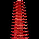 帝王砂十三层文昌塔 PAGODA IN CINNABAR 帝王砂十三层文昌塔 PAGODA IN CINNABAR